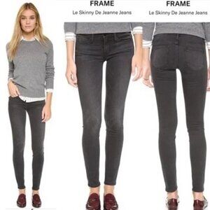 FRAME Denim Le Skinny de Jeanne Jeans in Washed Back 27